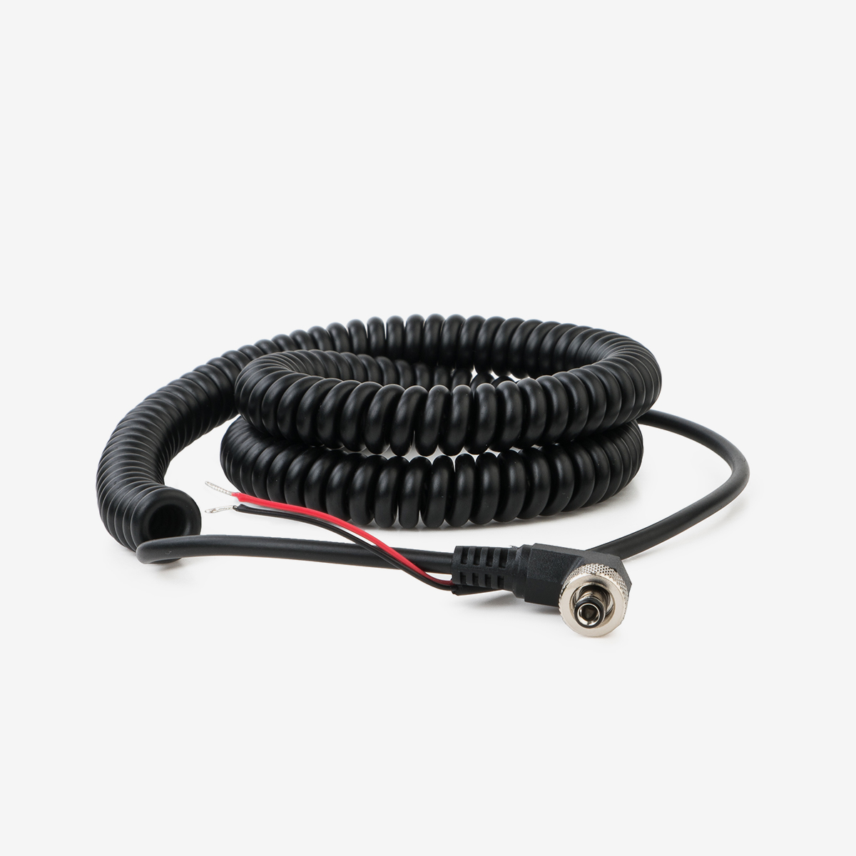 Black coiled OM-25 analyzer cable