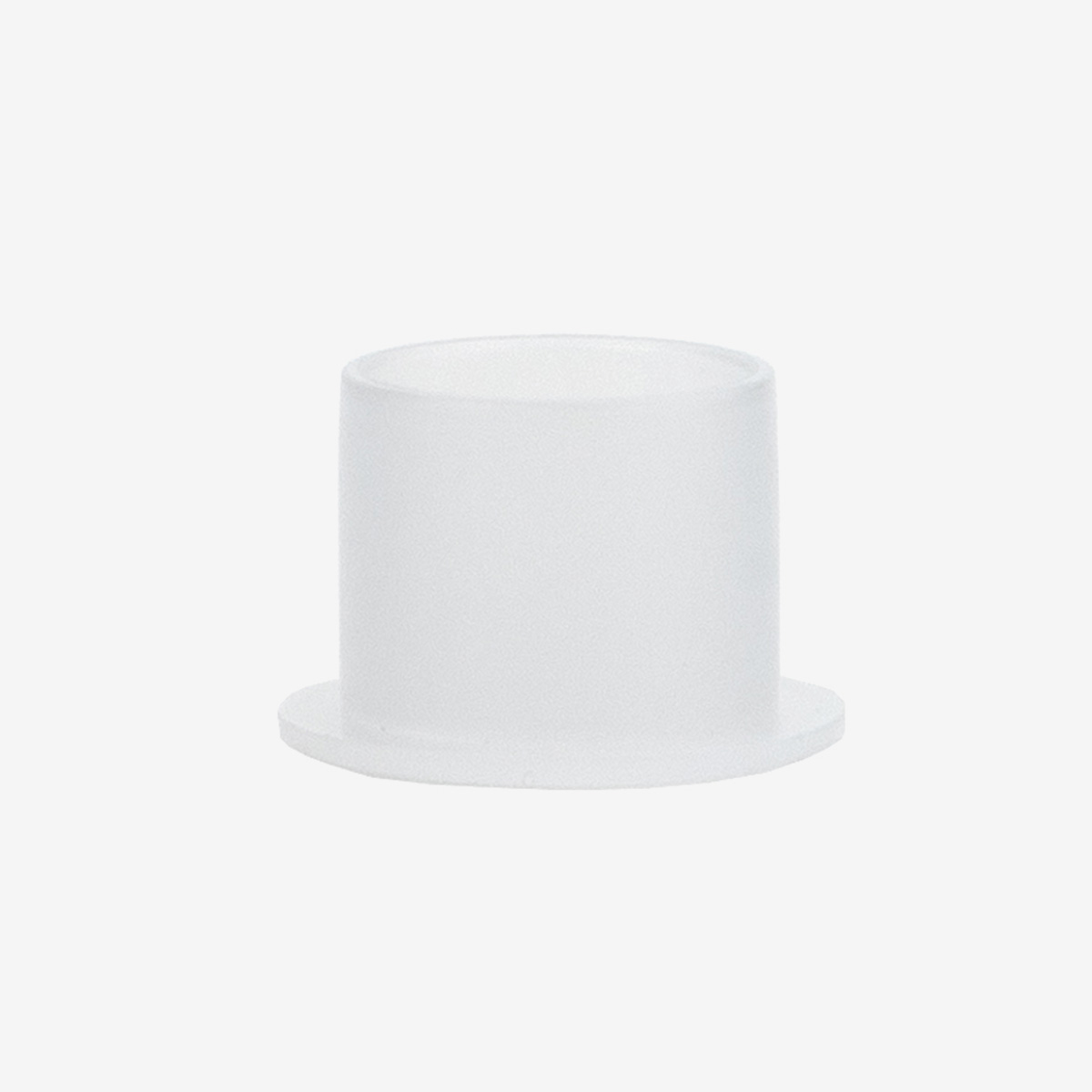 White oxygen fitting cap on white background
