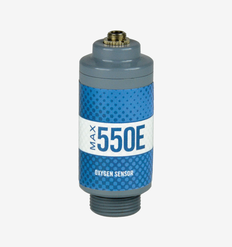 Max-550E oxygen sensor on white background